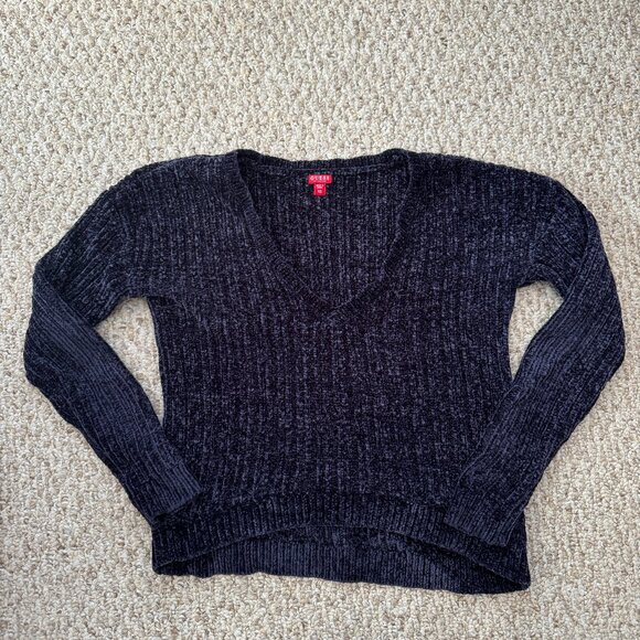 Guess‎ Women's Deep Purple Velvet Sweater Soft Loose Fit XS - Picture 1 of 8